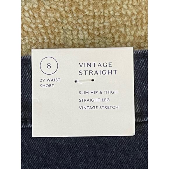 New Universal Thread Vintage Straight Jeans Women's 8/29R Black Distressed - Picture 8 of 8